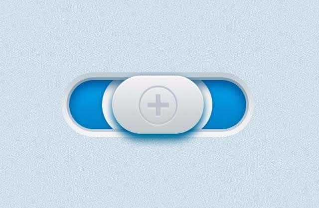 ps怎么制作一款立体滑动的UI按钮?