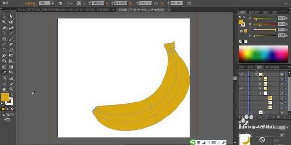 ai怎么手绘扁平化的香蕉? ai画香蕉的教程